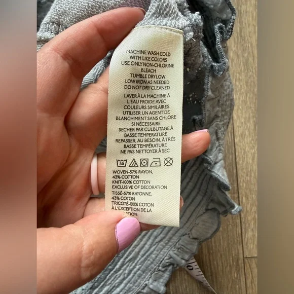 Anthropologie Pilcro Long-Sleeve Crop Babydoll Top - Picture 10 of 10